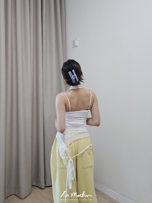 下擺鬆緊繞脖美背背心
